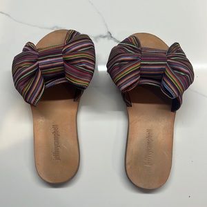 🌈Jeffrey Campbell rainbow bow sandals